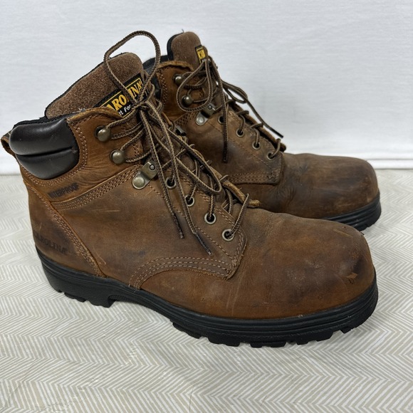Carolina Men Waterproof Broad Toe Work Boots Size 11‎ 2E Brown Leather CA 3526 - Picture 1 of 10